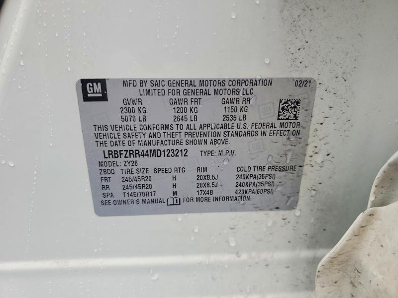 Продаж на аукціоні авто 2021 Buick Envision, vin: LRBFZRR44MD123212, номер лоту: 60436506