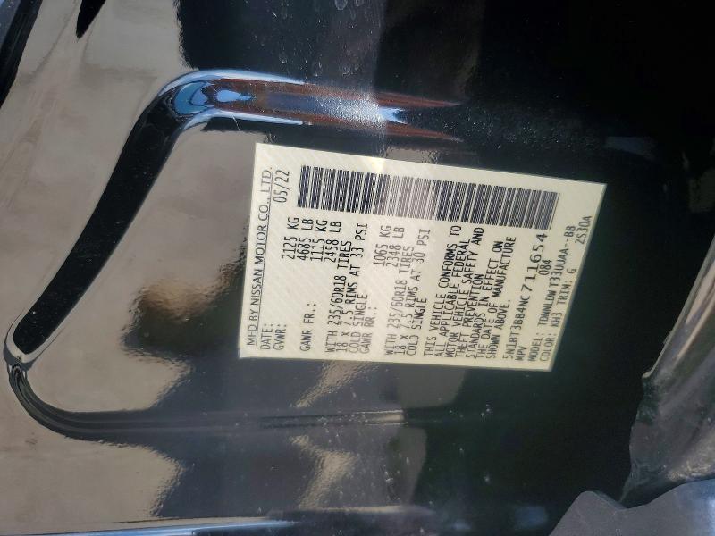 2022 Nissan Rogue მანქანა იყიდება აუქციონზე, vin: 5N1BT3BB4NC711654, აუქციონის ნომერი: 60805806
