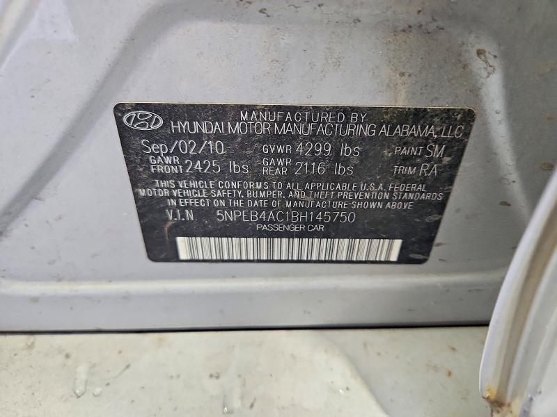 Aukcja sprzedaży 2011 Hyundai Sonata, vin: 5NPEB4AC1BH145750, numer aukcji: 60491846