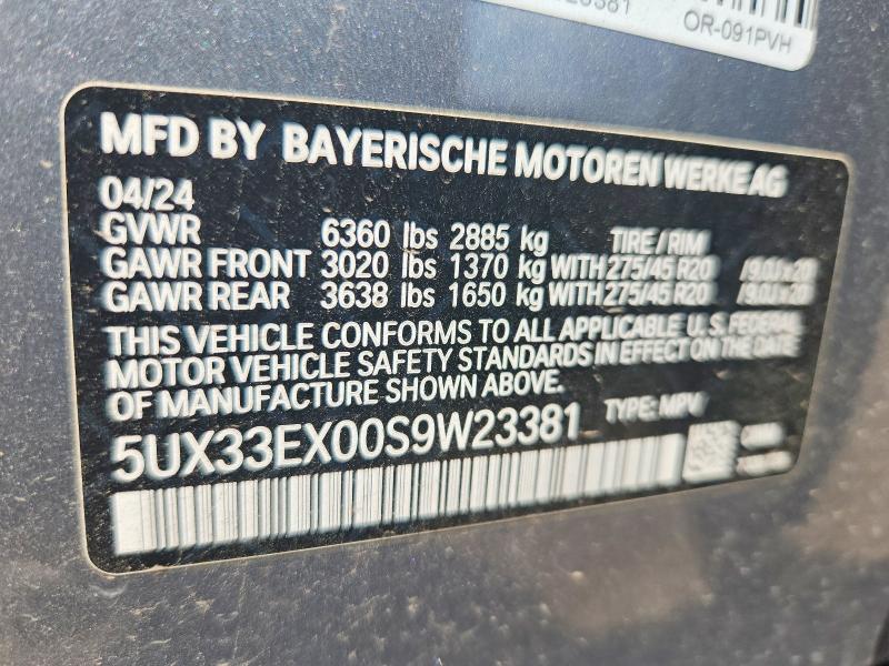 Aukcja sprzedaży 2025 Bmw X6, vin: 5UX33EX00S9W23381, numer aukcji: 61369676