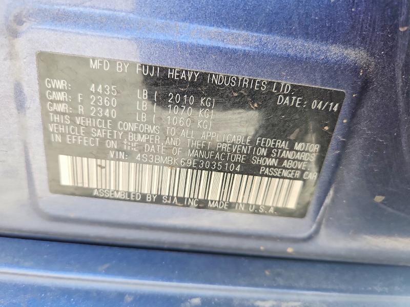 2014 Subaru Legacy მანქანა იყიდება აუქციონზე, vin: 4S3BMBK69E3035104, აუქციონის ნომერი: 60181596