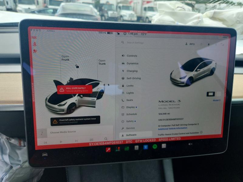 62009356 :رقم المزاد ، 5YJ3E1EB4MF051037 vin ، 2021 Tesla Model 3 مزاد بيع