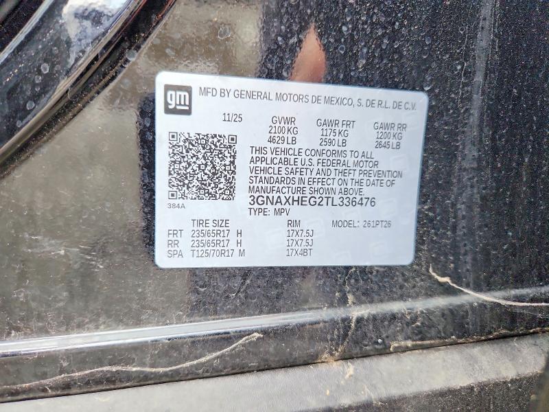 Продаж на аукціоні авто 2026 Chevrolet Equinox, vin: 3GNAXHEG2TL336476, номер лоту: 63482796