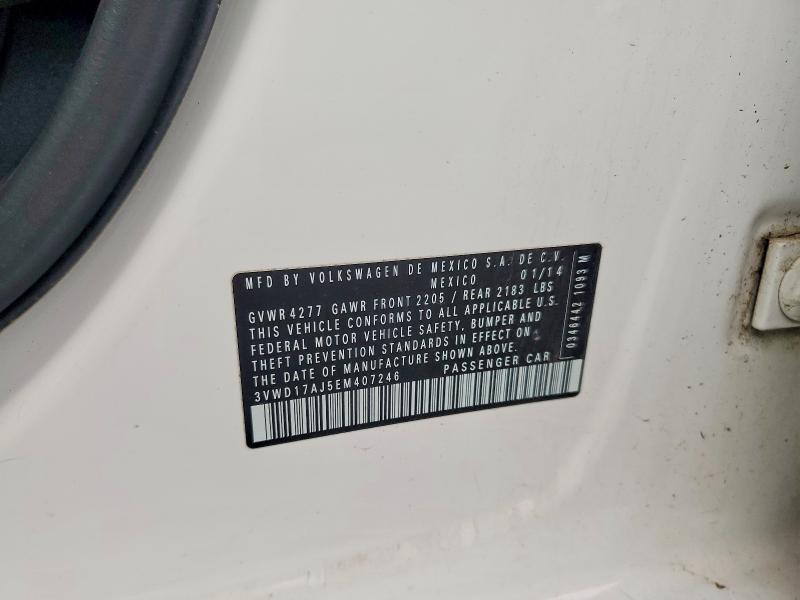 Продаж на аукціоні авто 2014 Volkswagen Jetta, vin: 3VWD17AJ5EM407246, номер лоту: 61446886