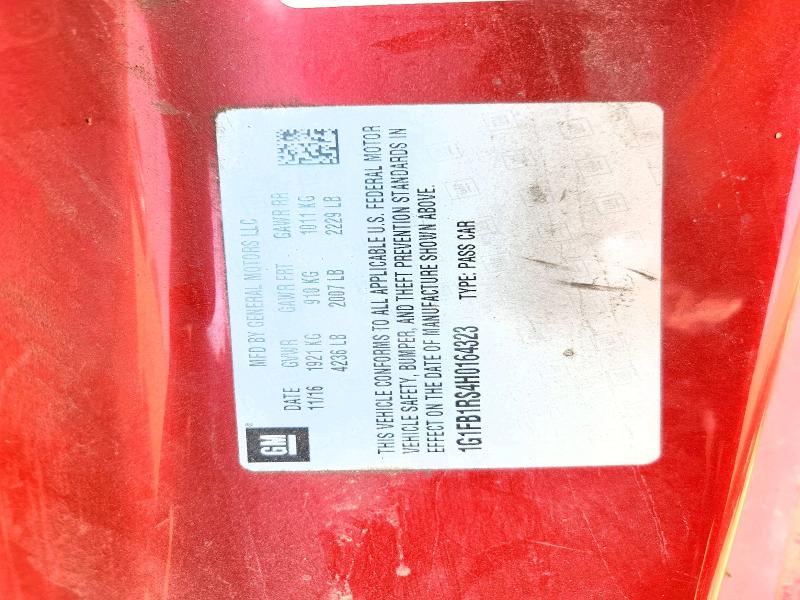 63200956 :رقم المزاد ، 1G1FB1RS4H0164323 vin ، 2017 Chevrolet Camaro مزاد بيع