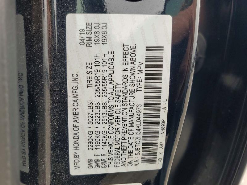 Продажа на аукционе авто 2019 Acura Rdx, vin: 5J8TC2H34KL044973, номер лота: 60613926