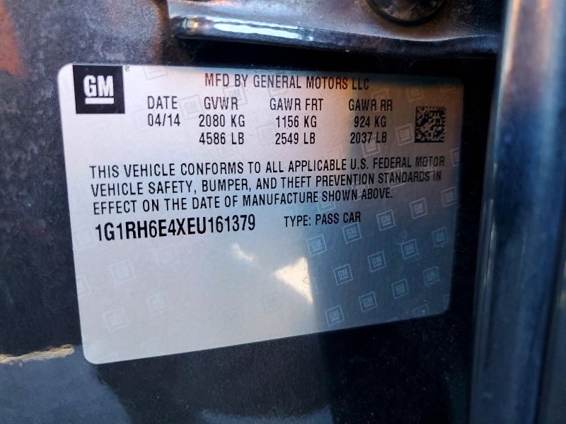 Aukcja sprzedaży 2014 Chevrolet Volt, vin: 1G1RH6E4XEU161379, numer aukcji: 62276516