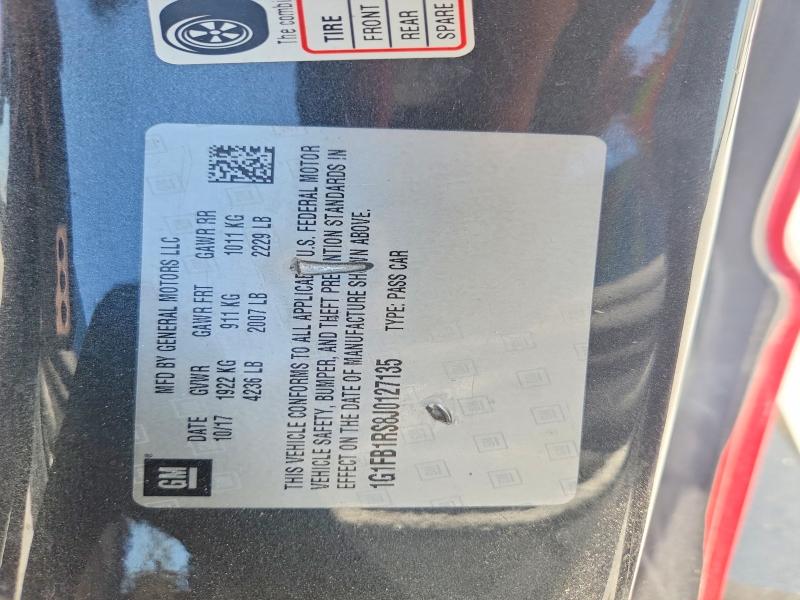 62139066 :رقم المزاد ، 1G1FB1RS8J0127135 vin ، 2018 Chevrolet Camaro مزاد بيع