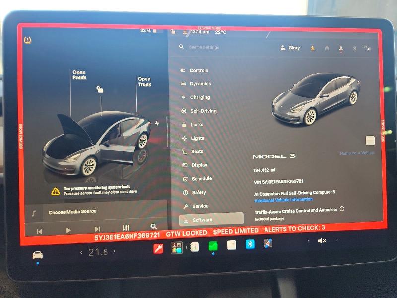 Продажа на аукционе авто 2022 Tesla Model 3, vin: 5YJ3E1EA6NF369721, номер лота: 62137916