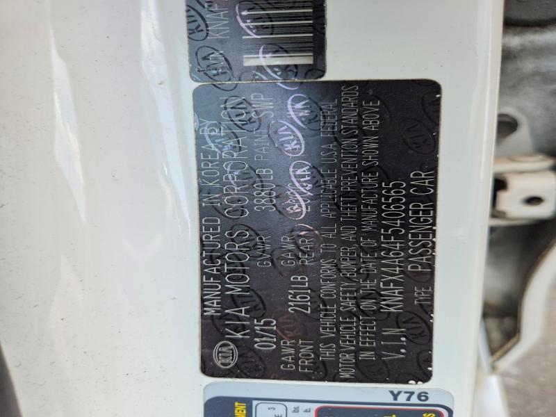 2015 Kia Forte მანქანა იყიდება აუქციონზე, vin: KNAFX4A64F5406565, აუქციონის ნომერი: 62259476