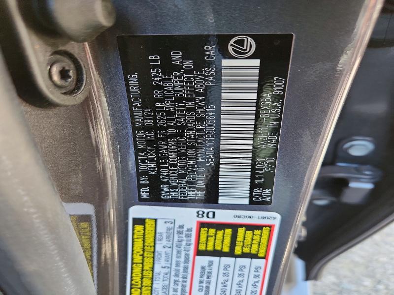 59912146 :رقم المزاد ، 58ADA1C19SU056415 vin ، 2025 Lexus Es 300h مزاد بيع