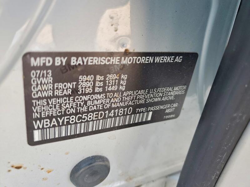 Aukcja sprzedaży 2014 Bmw 750, vin: WBAYF8C58ED141810, numer aukcji: 62500576