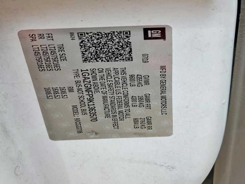 Продаж на аукціоні авто 2019 Chevrolet Express G3500, vin: 1GAZGNFP9K1363570, номер лоту: 61227256
