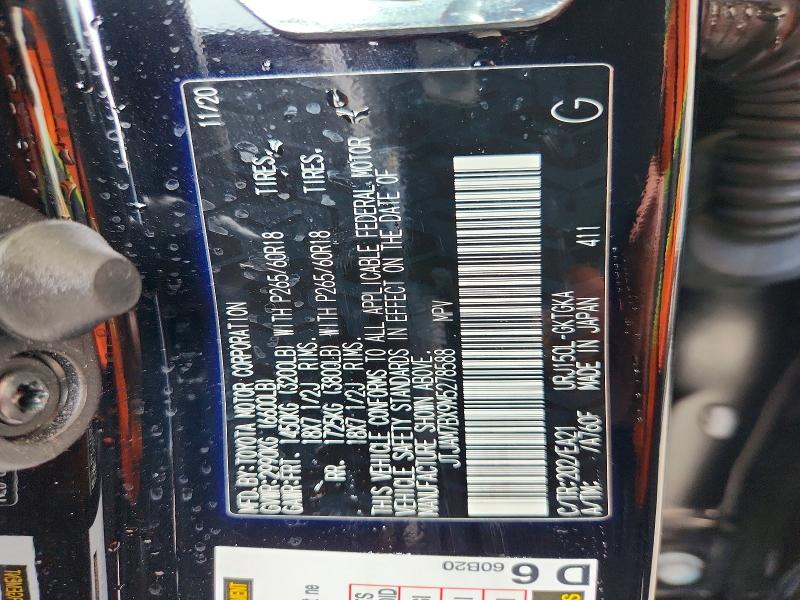 62528866 :رقم المزاد ، JTJAM7BX9M5278588 vin ، 2021 Lexus Gx 460 مزاد بيع
