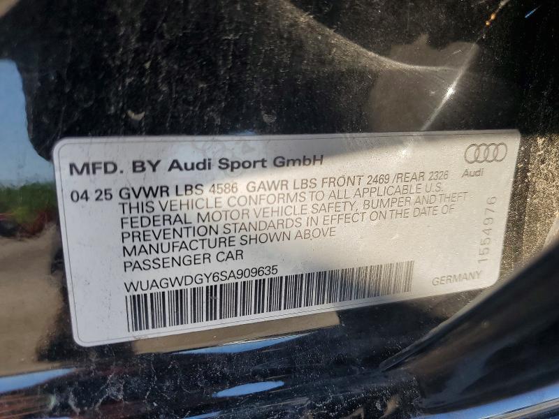 59610726 :رقم المزاد ، WUAGWDGY6SA909635 vin ، 2025 Audi Rs3 مزاد بيع