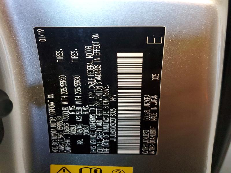Продаж на аукціоні авто 2019 Lexus Rx, vin: JTJDZKCA2K2018026, номер лоту: 62342766