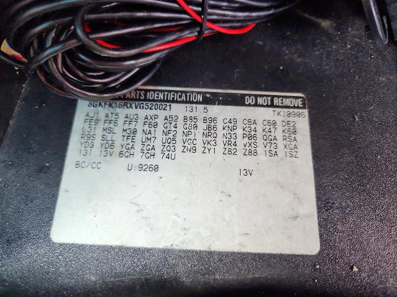 62630616 :رقم المزاد ، 3GKFK16RXVG520021 vin ، 1997 Gmc Suburban مزاد بيع