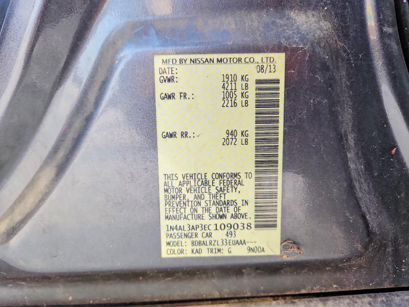 Aukcja sprzedaży 2014 Nissan Altima, vin: 1N4AL3AP3EC109038, numer aukcji: 61804076