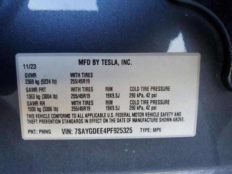 Aukcja sprzedaży 2023 Tesla Model Y, vin: 7SAYGDEE4PF925325, numer aukcji: 60432726