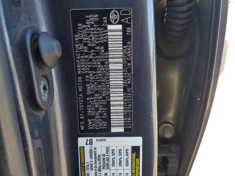 Продажа на аукционе авто 2009 Toyota Matrix, vin: 2T1KU40E59C009599, номер лота: 63364716