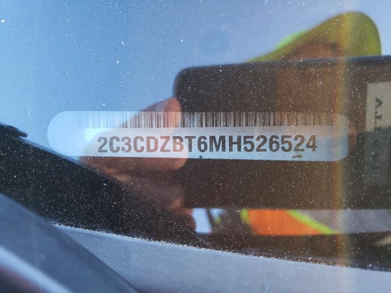 Auction sale of the 2021 Dodge Challenger, vin: 2C3CDZBT6MH526524, lot number: 62541726