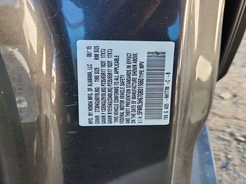 2016 Honda Odyssey მანქანა იყიდება აუქციონზე, vin: 5FNRL5H67GB011660, აუქციონის ნომერი: 62018046