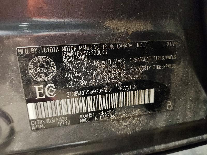 Продажа на аукционе авто 2024 Toyota Rav4, vin: 2T3BWRFV3RW205559, номер лота: 63050726