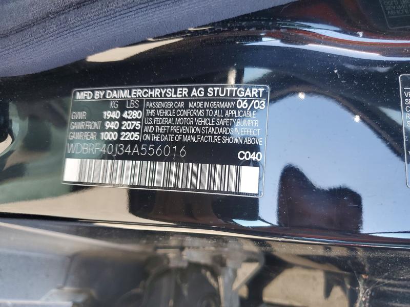 Продаж на аукціоні авто 2004 Mercedes-benz C, vin: WDBRF40J34A556016, номер лоту: 61624266