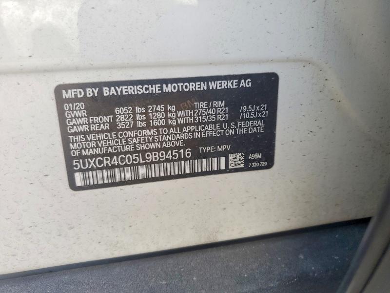Aukcja sprzedaży 2020 Bmw X5, vin: 5UXCR4C05L9B94516, numer aukcji: 62310766