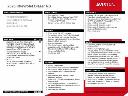 61775766 :رقم المزاد ، 3GNKBERSXSS186900 vin ، 2025 Chevrolet Blazer مزاد بيع