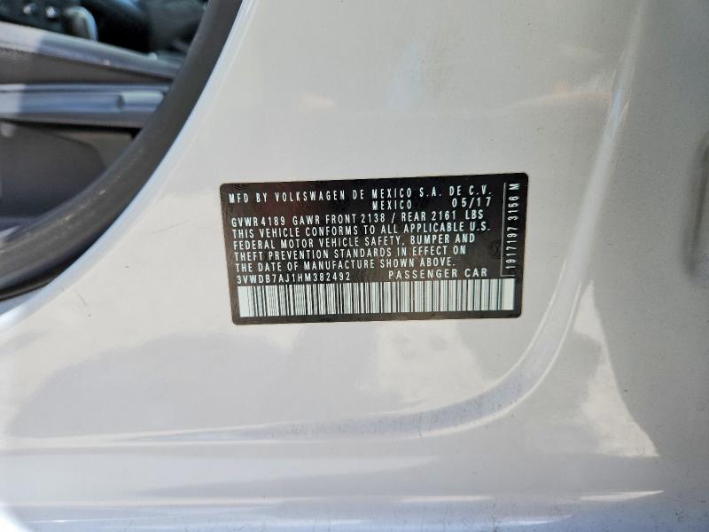 Aukcja sprzedaży 2017 Volkswagen Jetta, vin: 3VWDB7AJ1HM382492, numer aukcji: 59615246