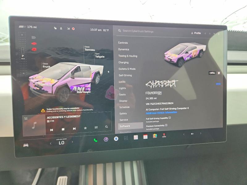 Auction sale of the 2024 Tesla Cybertruck, vin: 7G2CEHEE7RA019624, lot number: 61494566