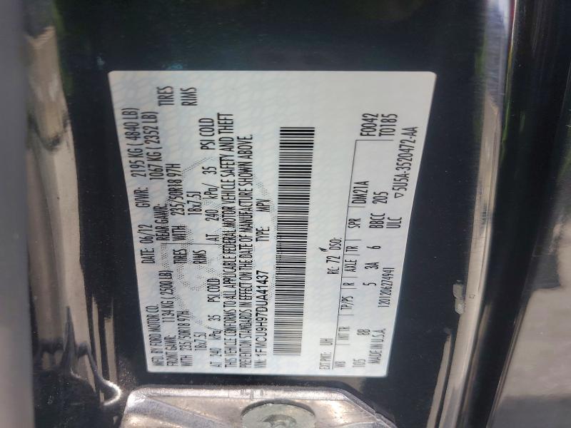 59134656 :رقم المزاد ، 1FMCU9H97DUA41437 vin ، 2013 Ford Escape مزاد بيع