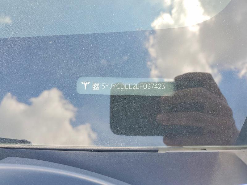 Продажа на аукционе авто 2020 Tesla Model Y, vin: 5YJYGDEE2LF037423, номер лота: 59742166