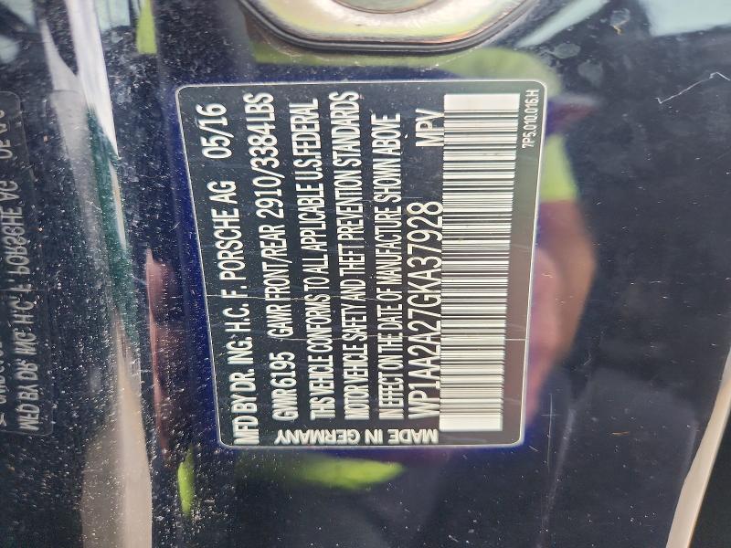 Продажа на аукционе авто 2016 Porsche Cayenne, vin: WP1AA2A27GKA37928, номер лота: 60793456