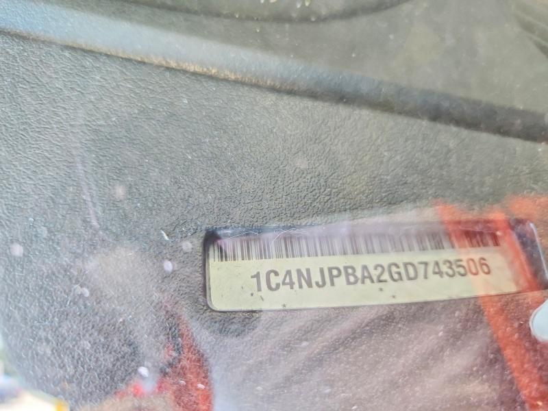 61129506 :رقم المزاد ، 1C4NJPBA2GD743506 vin ، 2016 Jeep Patriot مزاد بيع