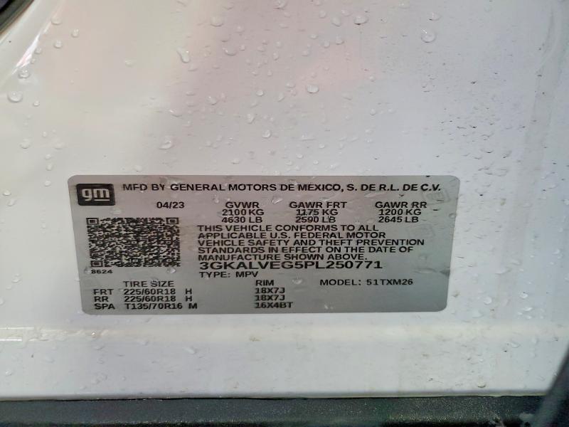 Aukcja sprzedaży 2023 Gmc Terrain, vin: 3GKALVEG5PL250771, numer aukcji: 61852686
