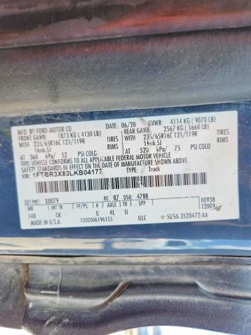 Aukcja sprzedaży 2020 Ford Transit, vin: 1FTBR3X83LKB04177, numer aukcji: 62262796