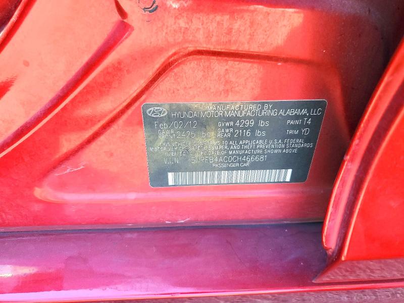 Продажа на аукционе авто 2012 Hyundai Sonata, vin: 5NPEB4AC0CH466681, номер лота: 63208736