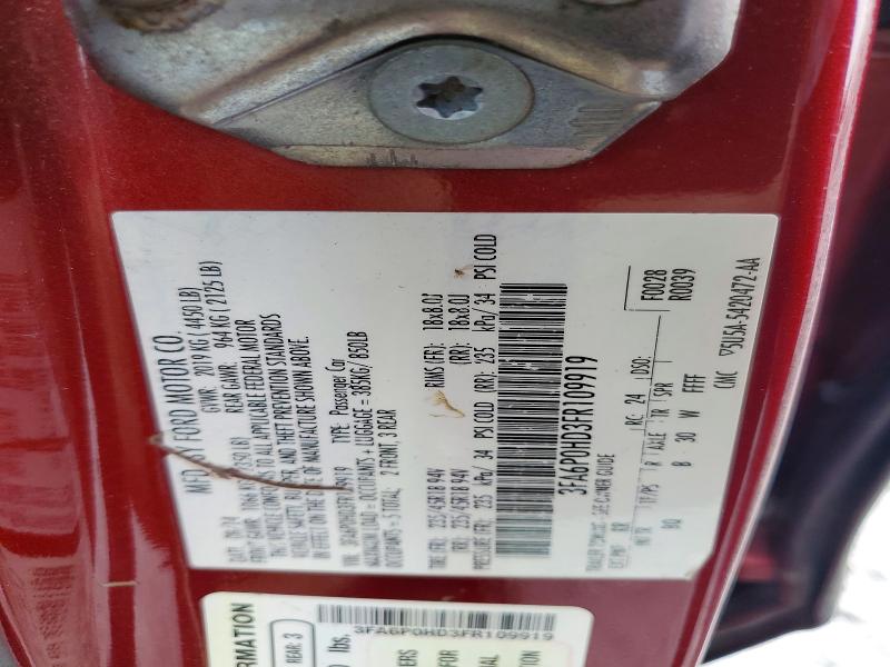 Aukcja sprzedaży 2015 Ford Fusion, vin: 3FA6P0HD3FR109919, numer aukcji: 60082186