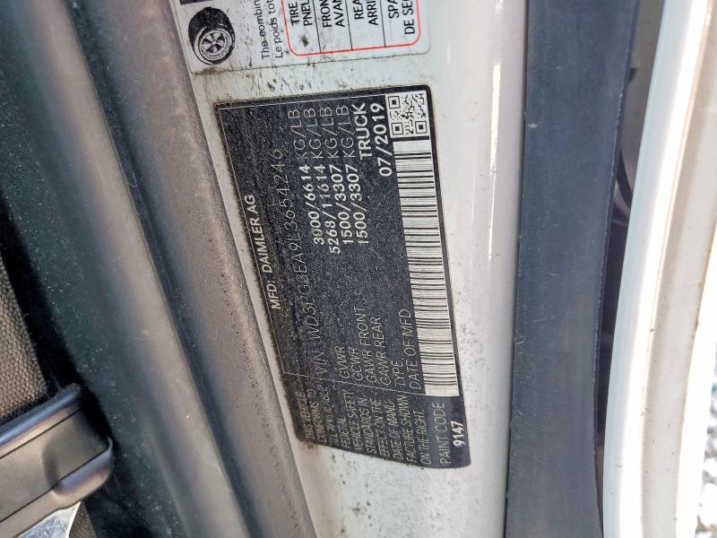 61380606 :رقم المزاد ، WD3PG3EA9L3654246 vin ، 2020 Mercedes-benz Metris مزاد بيع