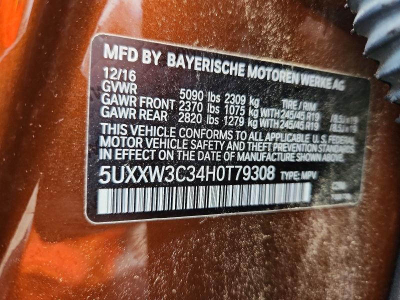 Продаж на аукціоні авто 2017 Bmw X4, vin: 5UXXW3C34H0T79308, номер лоту: 60667406