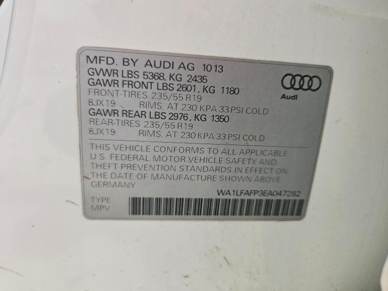 Aukcja sprzedaży 2014 Audi Q5, vin: WA1LFAFP3EA047282, numer aukcji: 62693316