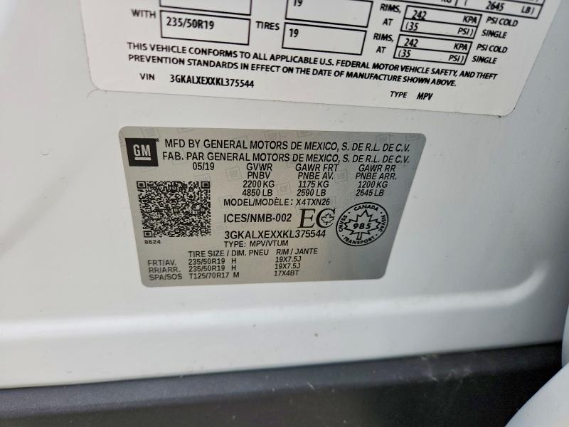 Aukcja sprzedaży 2019 Gmc Terrain, vin: 3GKALXEXXKL375544, numer aukcji: 60583616