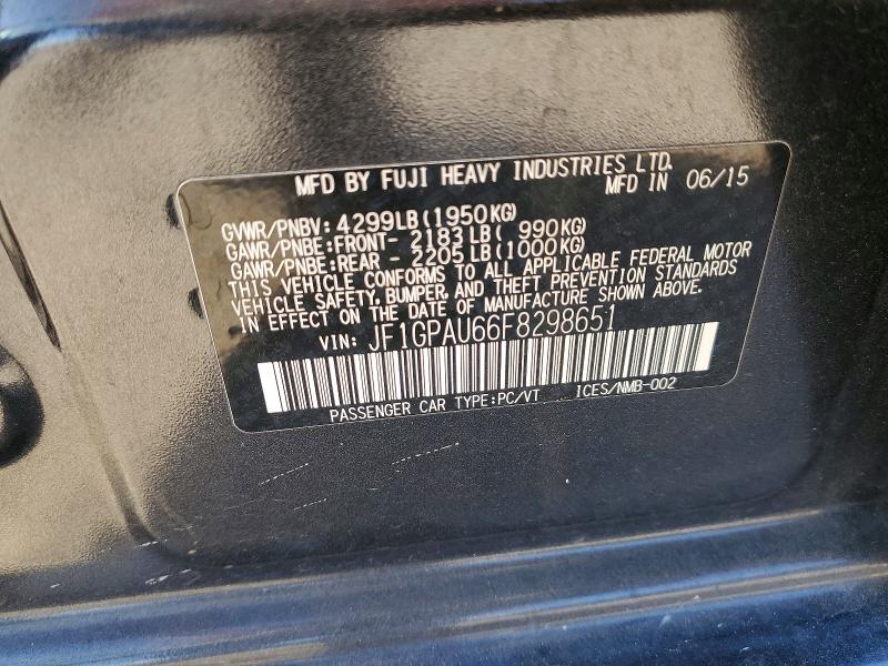 Продажа на аукционе авто 2015 Subaru Impreza, vin: JF1GPAU66F8298651, номер лота: 60824656