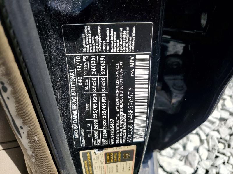 59782966 :رقم المزاد ، WDCGG8HB4BF596576 vin ، 2011 Mercedes-benz Glk مزاد بيع