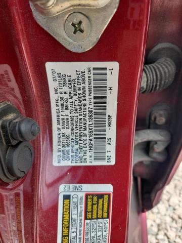Aukcja sprzedaży 2007 Honda Civic, vin: 1HGFA165X7L136307, numer aukcji: 60760676