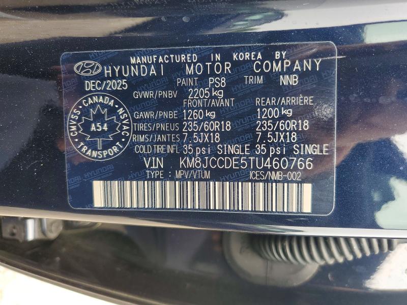 Продажа на аукционе авто 2026 Hyundai Tucson, vin: KM8JCCDE5TU460766, номер лота: 60830326