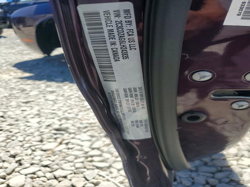 Продаж на аукціоні авто 2020 Dodge Challenger, vin: 2C3CDZAG6LH243835, номер лоту: 59887496
