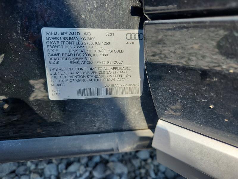Продажа на аукционе авто 2021 Audi Q5, vin: WA1BAAFYXM2055942, номер лота: 61601426